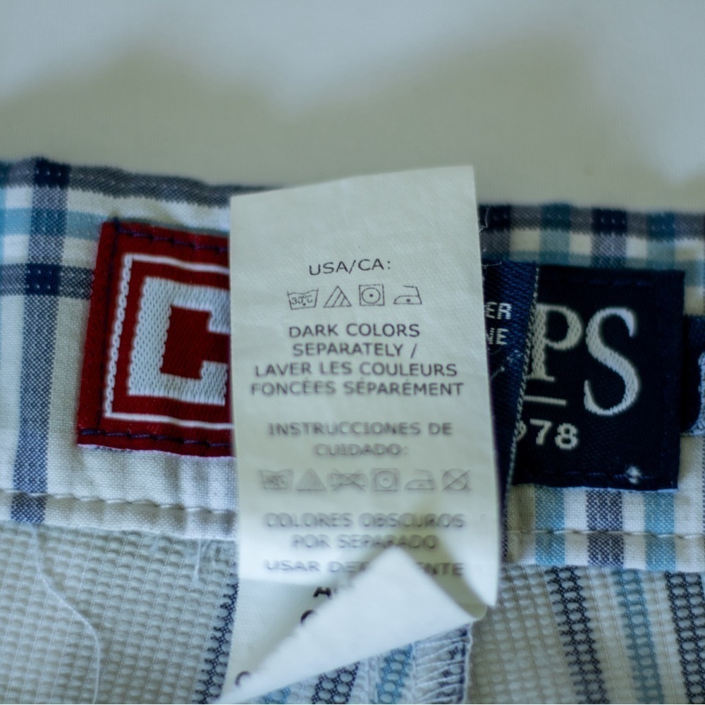 Chaps Men’s Plaid Flat Front Shorts Size 36 - Picture 5 of 9